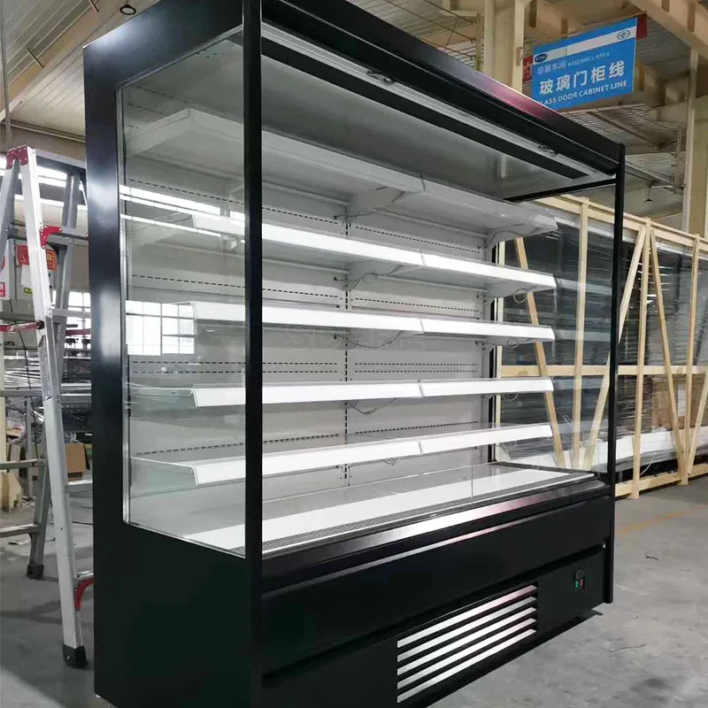 

FOODLINE Customized Refrigerator Supermarket Beverage Display Fridge Multideck Open Chiller Showcase Commercial Grade System