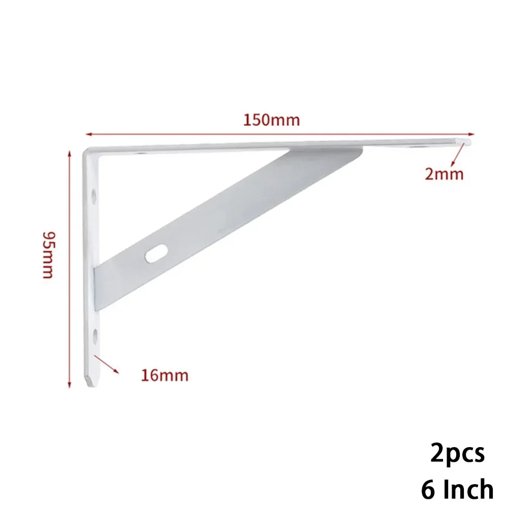 Stable New Shelf Brackets Tripod Garden Shelf Kitchen Shelf L Shape Metal Thickened Triangle Wall 2pcs Bookshelf