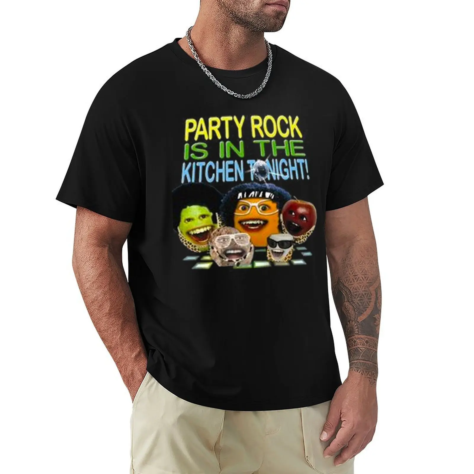 party rock is in the kitchen tonight shirt T-Shirt Summer Print Short Sleeve Tee