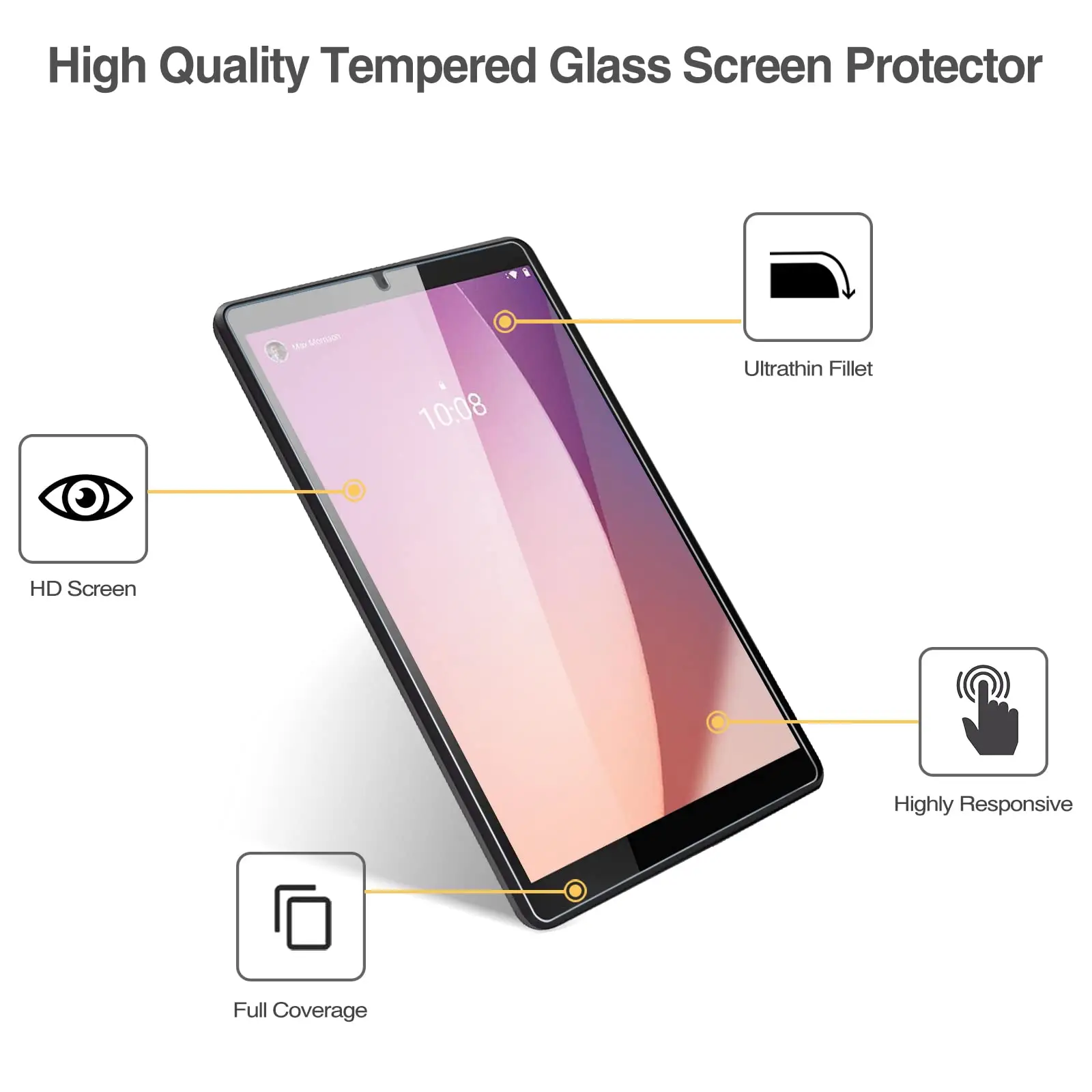 (3 Packs) Tempered Glass For Lenovo Tab M8 2th 3th 4th 2023 TB-300FU TB-300XU TB-8505 TB-8705 Tablet Screen Protector Film