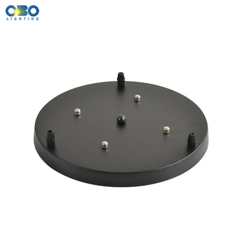 Ceiling Plate Black/White Iron Pendant Lamp Bases DIY 2/3/4/5 holes 25cm/30cm/40cm/50cm Straight/Round Ceiling Base