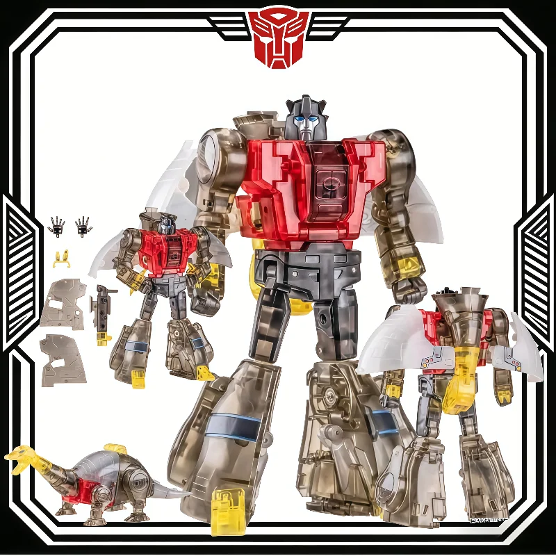 

In Stock NEWAGE NA H56T Action Figure Small Scale Clear Transparent Sludge DinoBot Transformable Toy