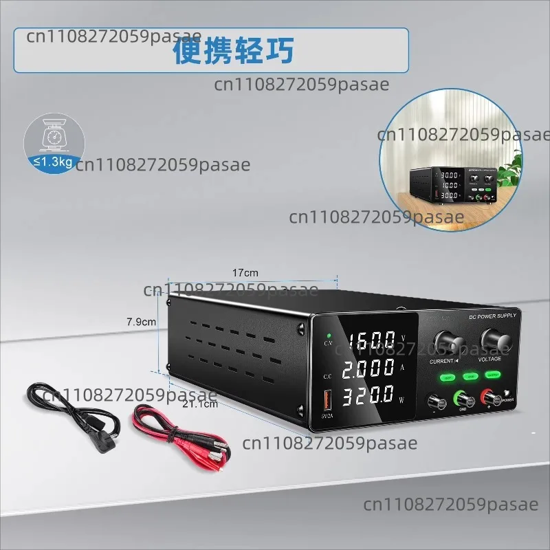 Adjustable DC Regulated Power Supply 30V/60V/160V 2A/10A for Aging, Electroplating, and High-Power Applications