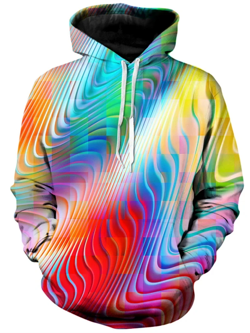 Autumn 3D Printed Beautiful Patterns Hoodies Colorful Psychedelic Styles Graphic Hooded Women  Sweatshirts Mens Clothing Tops
