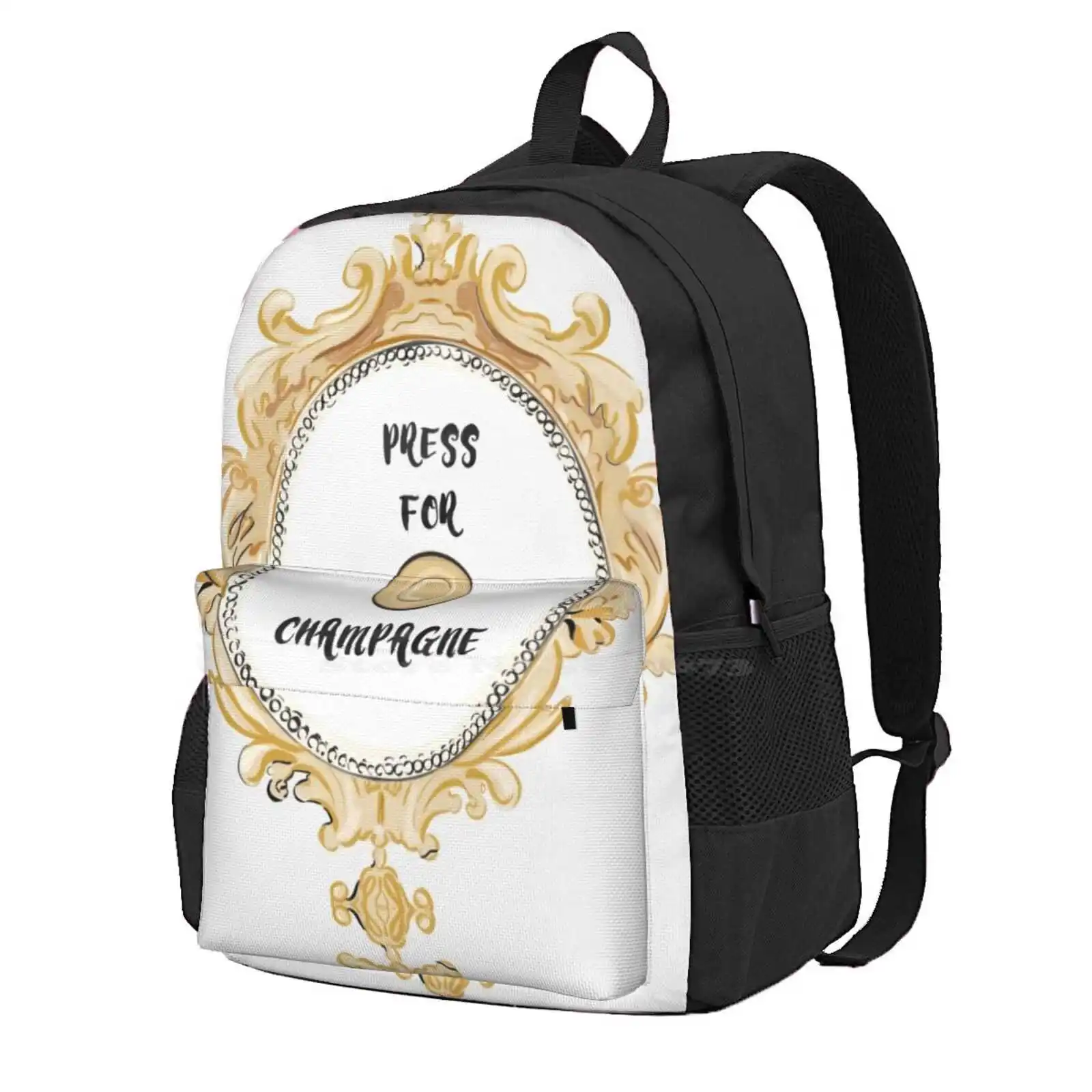 

Press For Champagne Hot Sale Schoolbag Backpack Fashion Bags Press Champagne Popular Fashion Vintage Golden Grey Bestseller