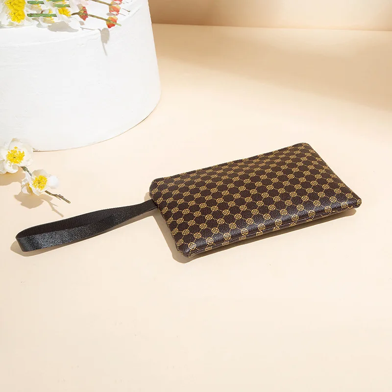 New Printed Women's Wallet Fashion Simple Large-capacity Multifunctional Wallet with Rope Clip Clutch Bag Coin Purse Storage Bag