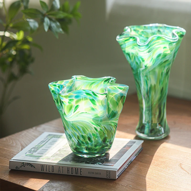 

Glass vase light luxury high sense living room flower arrangement ornament water rose flower creative decoration