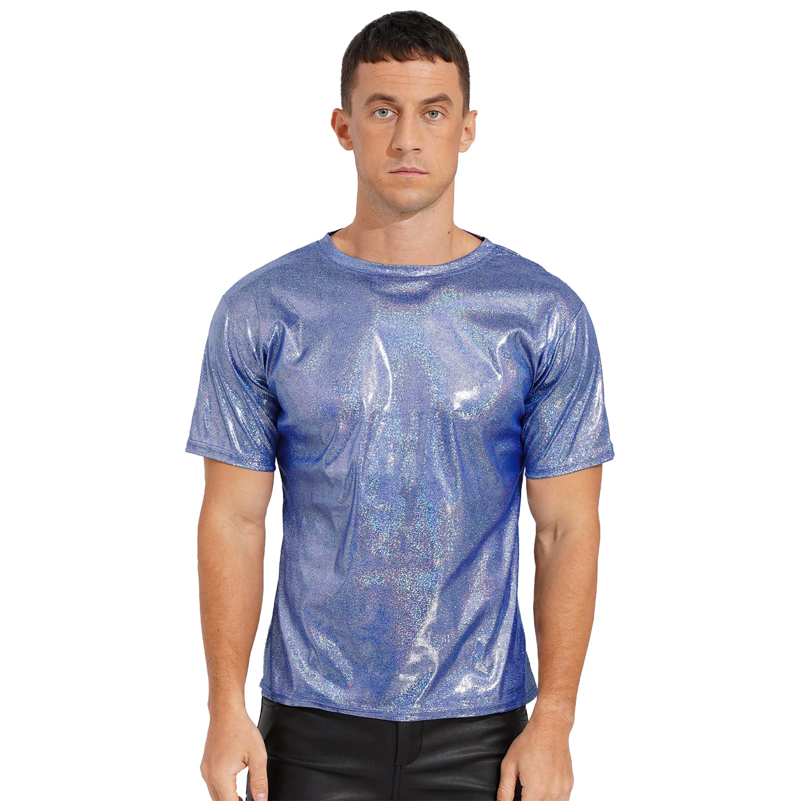 T-shirt Manches Courtes Col Rond pour Homme, Vêtement Décontracté, Brcorporelle, à la Mode