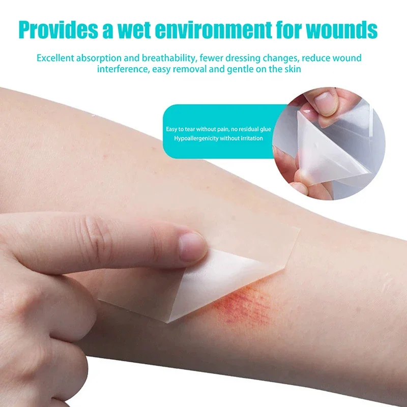 Hydrocolloid Roll For Wound Care Hydrocolloid Patch Bandages With Self-Adhesive, Bed Sore Bandages, Highly Absorbent For Burn