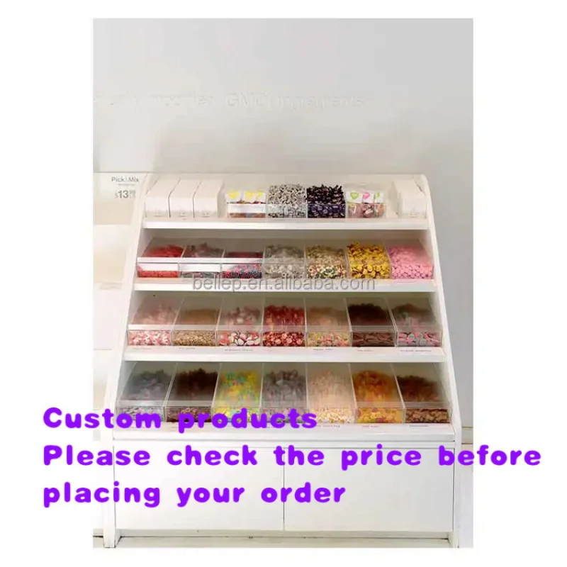 custom.Sweet Shop Furniture Pick and Mix Dispenser Acrylic Bin Stand Bulk Candy Display Rack