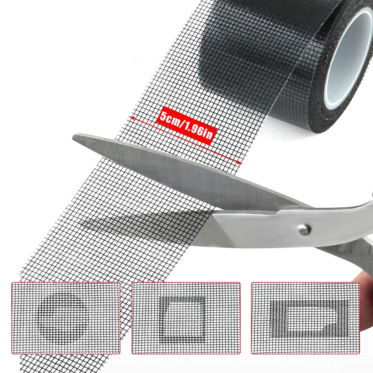 

Mosquito Net Repair Tape 50mm x 5m Fiberglass Tape Repair Strong Fiberglass Sticker for Window and Mosquito Net