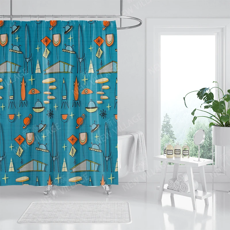 Waterproof fabric shower curtains Bathroom curtain accessories Bath curtain for shower 180x200 240*200 boho decoration abstract