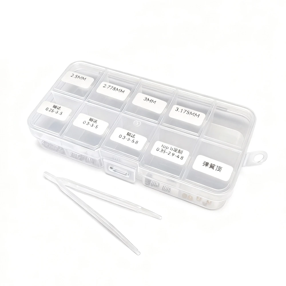 Decompression Toy Push Slider EDC Fidgeting Toys EDC Bead Spring Accessory Box
