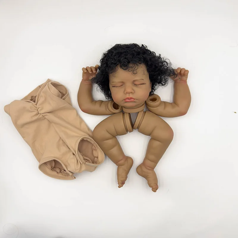 48cm Reborn Doll kit LouLou painted Doll kit Unfinished Doll parts with Hand Rooted Hair