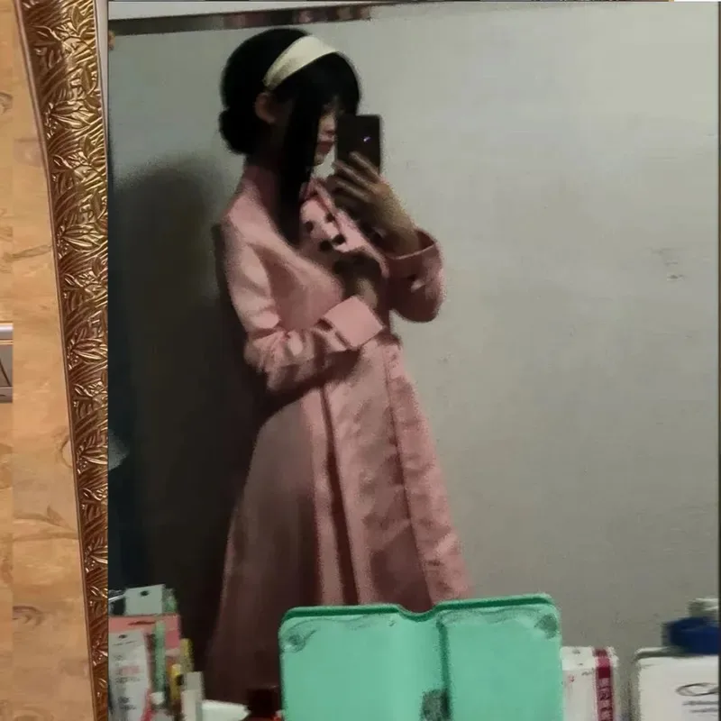 Yor Forger Cosplay Disfraz para niñas y mujeres adultas Anime Spy Vestido rosa Diadema Peluca Pendientes Traje Traje Uniformx;2'a,6.h;8'v,