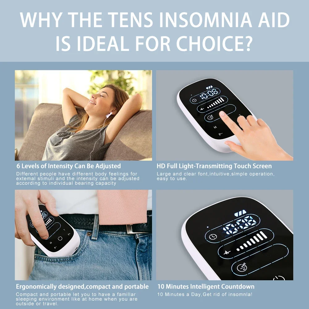 Wholesale CES Micro-Current Stimulator Sleep Aid Device for Anxiety Depression Insomnia & Neurasthenia Relief Healthcare Supply