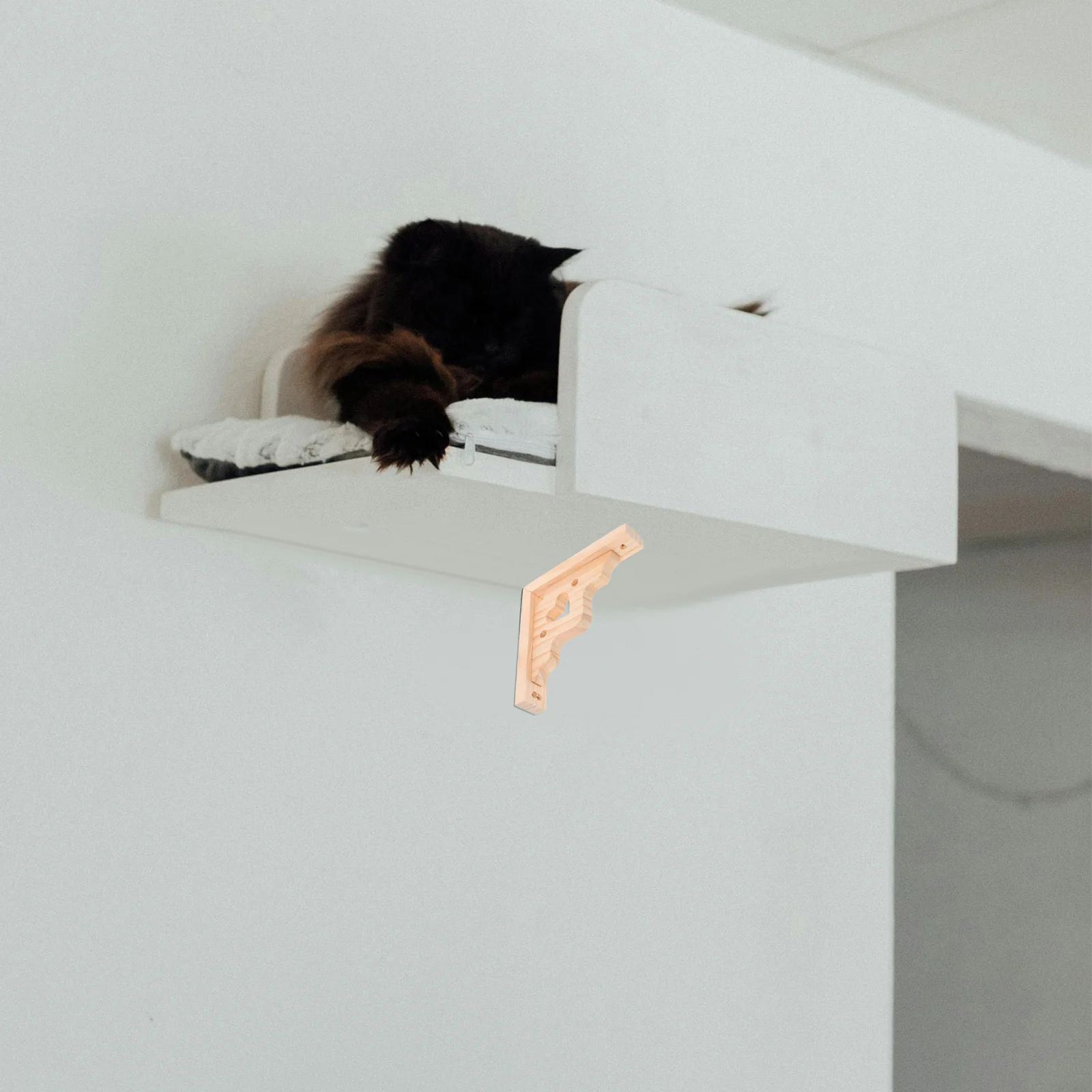 

Solid Wood Wall Shelf Brackets: Triangular Wooden Floating Shelf Support For Home Office Study Storage Rack Mounting Hardware