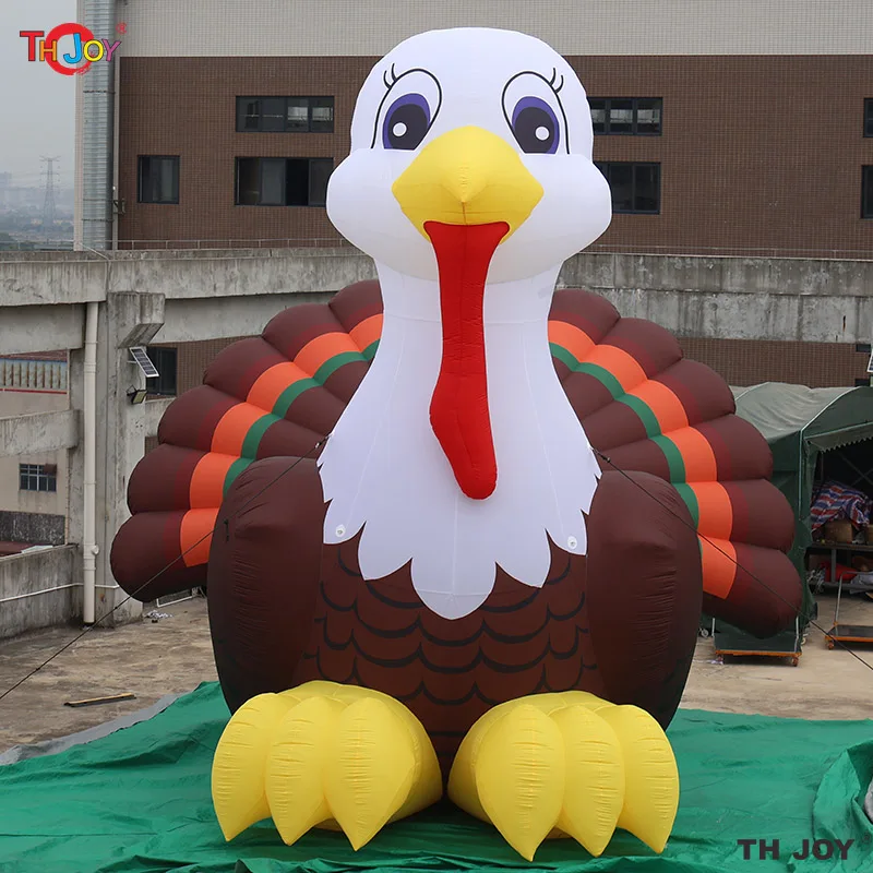 

Новая гигантская надувная Турция 33 фута для украшения на День Благодарения, уличное украшение для двора, праздничное украшение, большая надувная курица