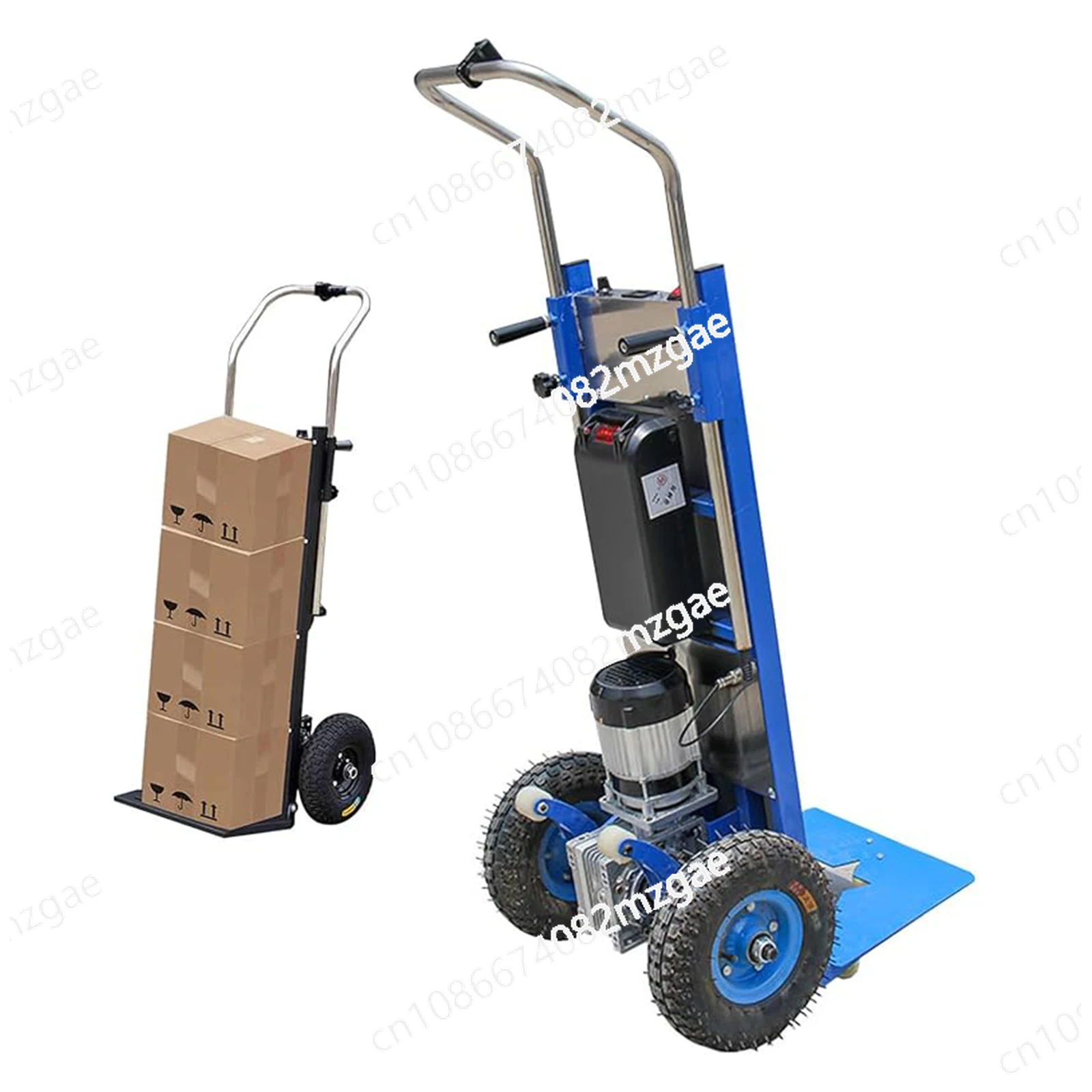 

Электрический подъемник по лестнице, ручная тележка с нагрузкой 440 фунтов, тележка для транспортировки тяжелых лестничных восхождений с литиевой батареей емкостью 30 Ач для склада Lo