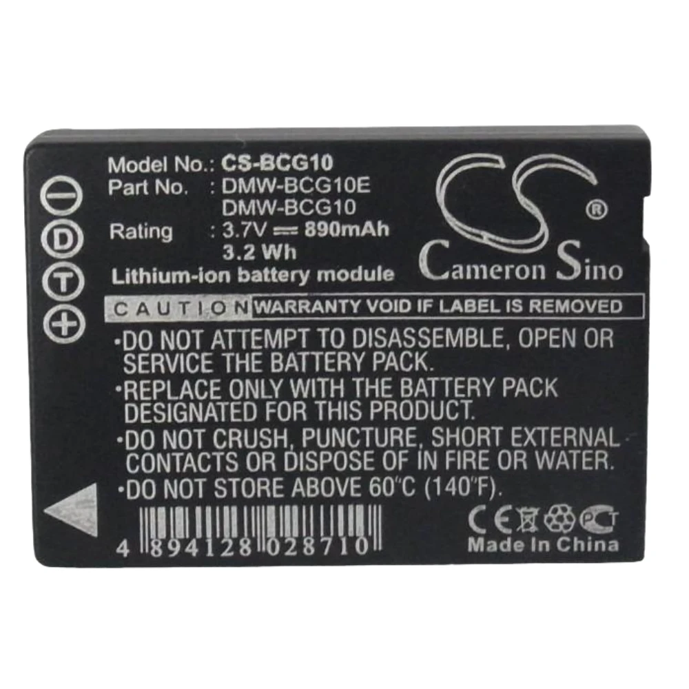 Li-ion Camera Battery for Panasonic,3.7v,890mAh,V-Lux 20 Lumix DMC-ZS7R Lumix DMC-ZS7A,BP-DC7 BP-DC DMW-BCG10GK DMW-BCG10