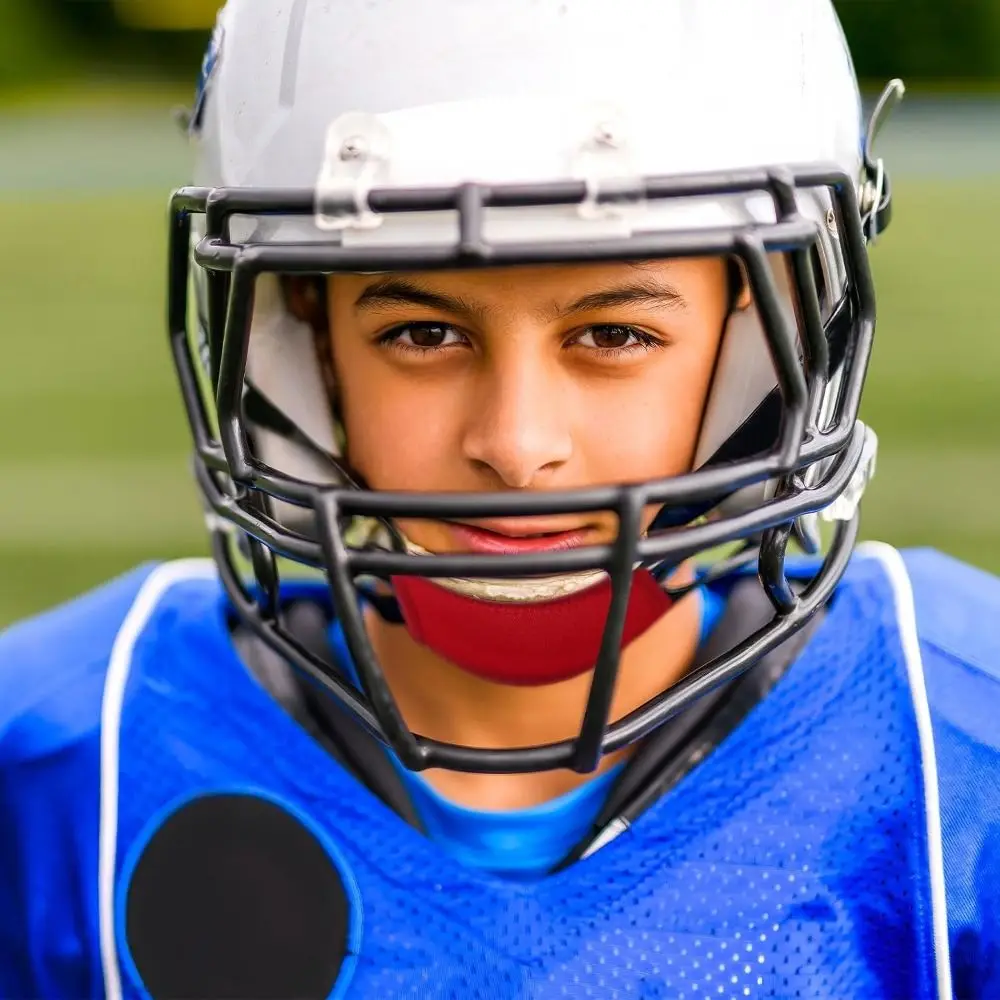 2pcs Shock-Absorbing Helmet Chin Pad Cover Breathable Comfort Padding Helmet Cushion Washable Football Chin Pad