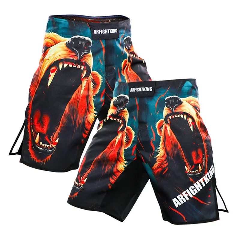 MMA Shorts Men Boxing Training Shorts Workout Muay Thai Shorts Gym Sports Running Pants BJJ Brazilian Jiujitsu Fight Wear