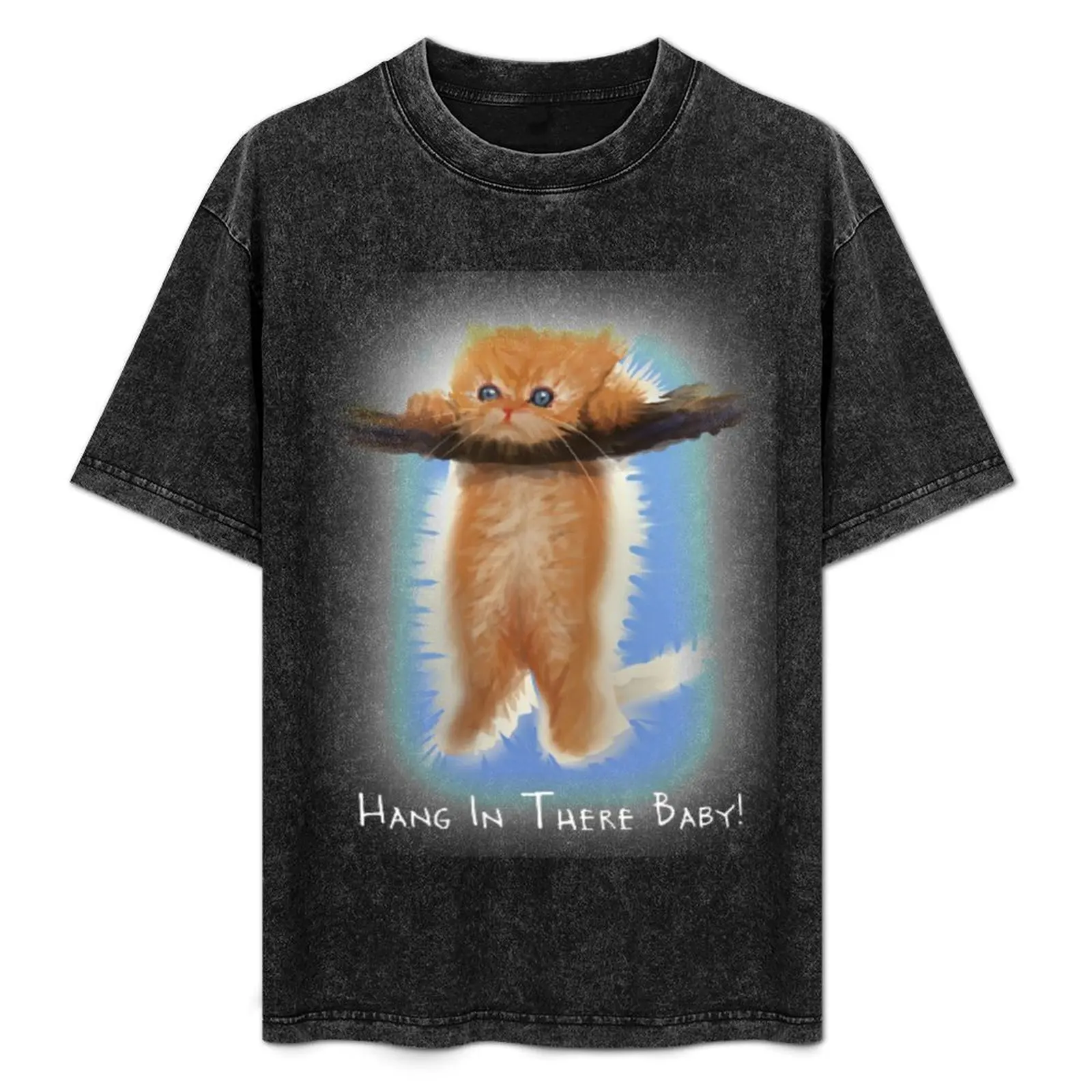 

Hang in There Baby T-Shirt anime figures Short sleeve tee customizeds black t shirts for men