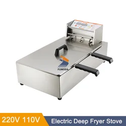 3200W Large 12L Electric Deep Fryer Professional Grade Stainless Steel with Double Basket and Timer