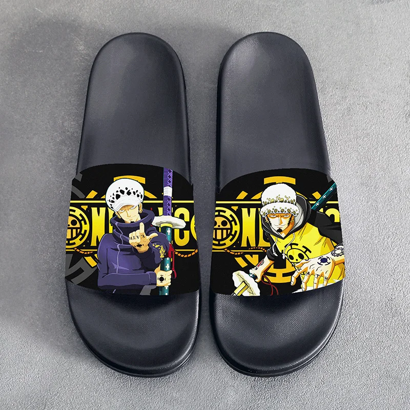 Summer Sandals Slippers Anime ONE PIECE Trafalgar D. Water Law Cosplay Slippers Cute Cartoon Shoes For Men Women Unisex Gift