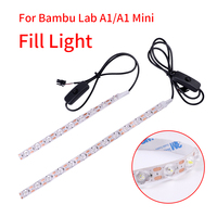 Upgrade For Bambu Lab A1/A1mini Led Light Strip Ra95 Fill Light 24V White Light Super Bright For Bambulab 3D Printer Accessories