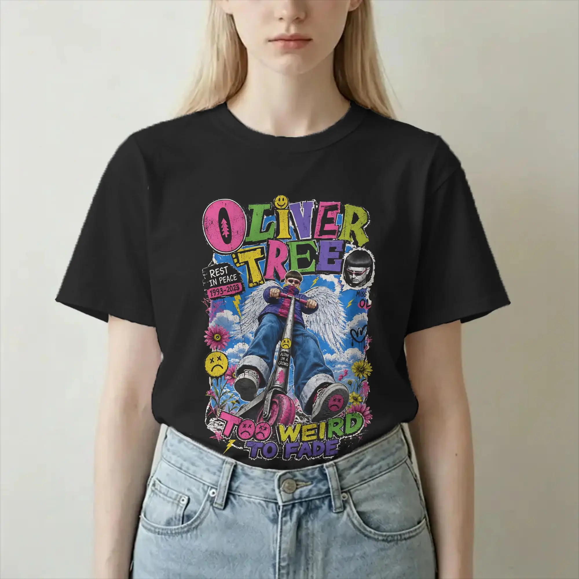 Oliver Tree Rest In Peace 1993 to 2026 Memorial T Shirts for Men Women Pure Cotton Novelty T-Shirts Crewneck  Tee Shirt Clothes