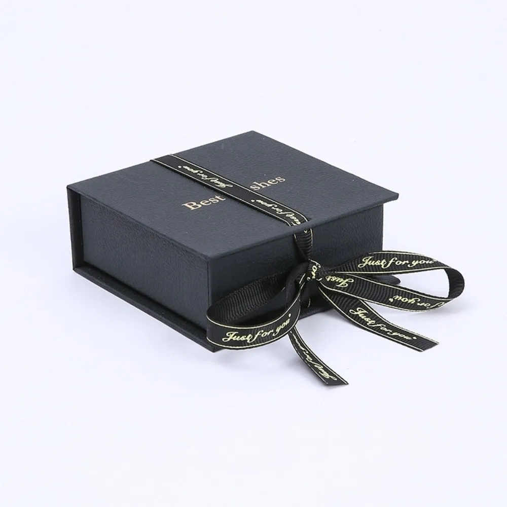 

Модная подарочная коробка для украшений с бантом из бумаги, элегантный высококачественный футляр для хранения колец и серег, органайзер для ювелирных изделий