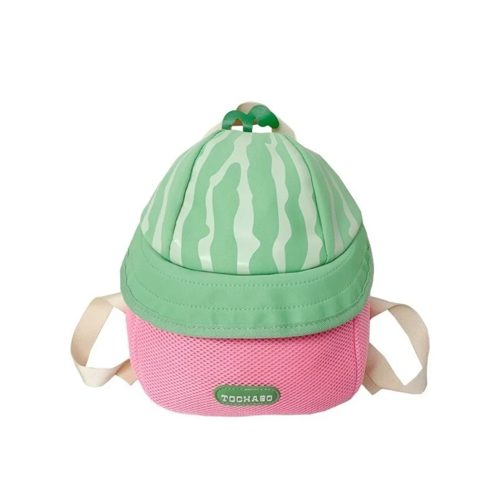 

Cute Strawberry Children Backpack Cloth Fruit Cartoon Daypack Double Shoulders Large Capacity Students School Bag Kindergarten