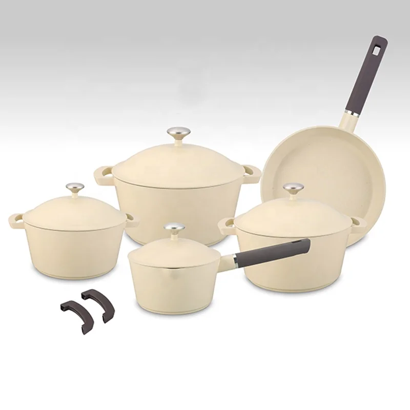Aluminum Cookware Set Granite Healthy Nonstick Coating 15pcs Aluminium Indutcion New Arrivals Household Fashion Cookware Set