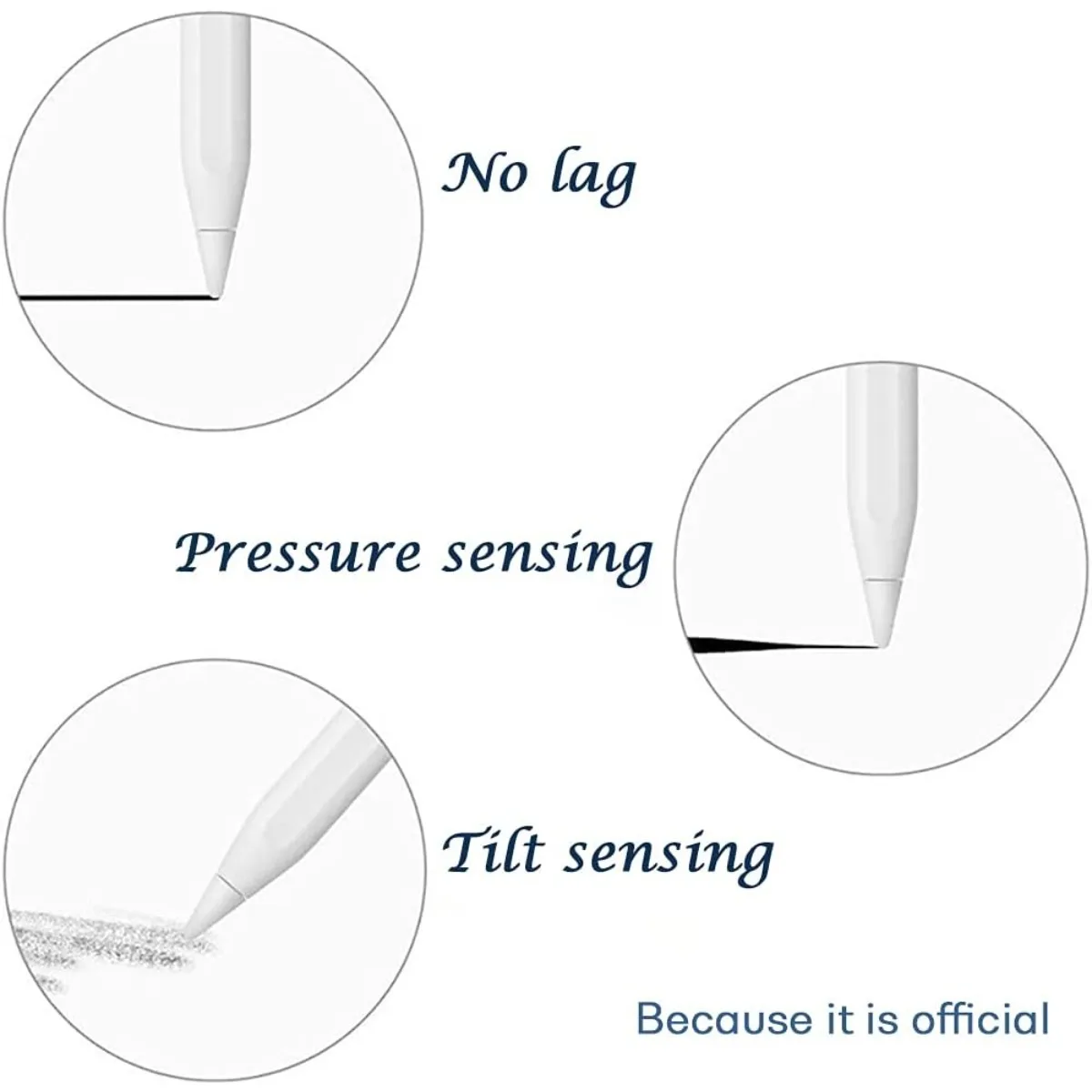 애플 펜슬용 펜촉 - 미끄럼 방지 그립, 종이 같은 감촉의 소음 감소 스타일러스 펜촉, 초부드러운 2B 펜촉 (6개입)