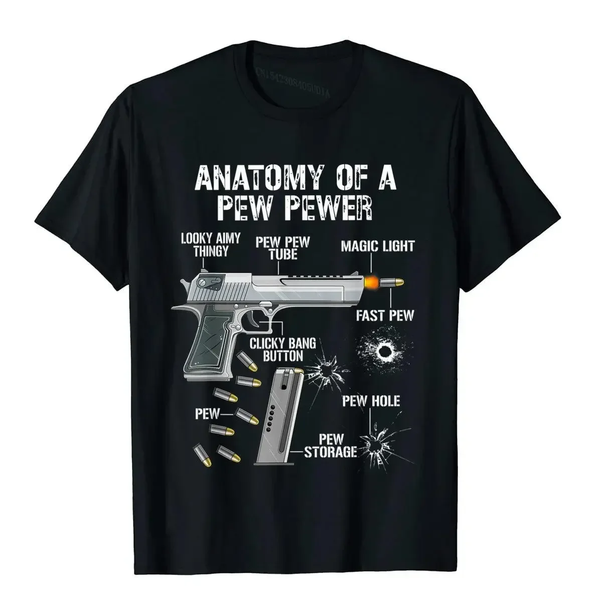 fashion heavyweight Funny Anatomy Of A  er Ammo Gun Amendment Saying T-Shirt Cotton Design Tees Funky Men T Shirt Leisure