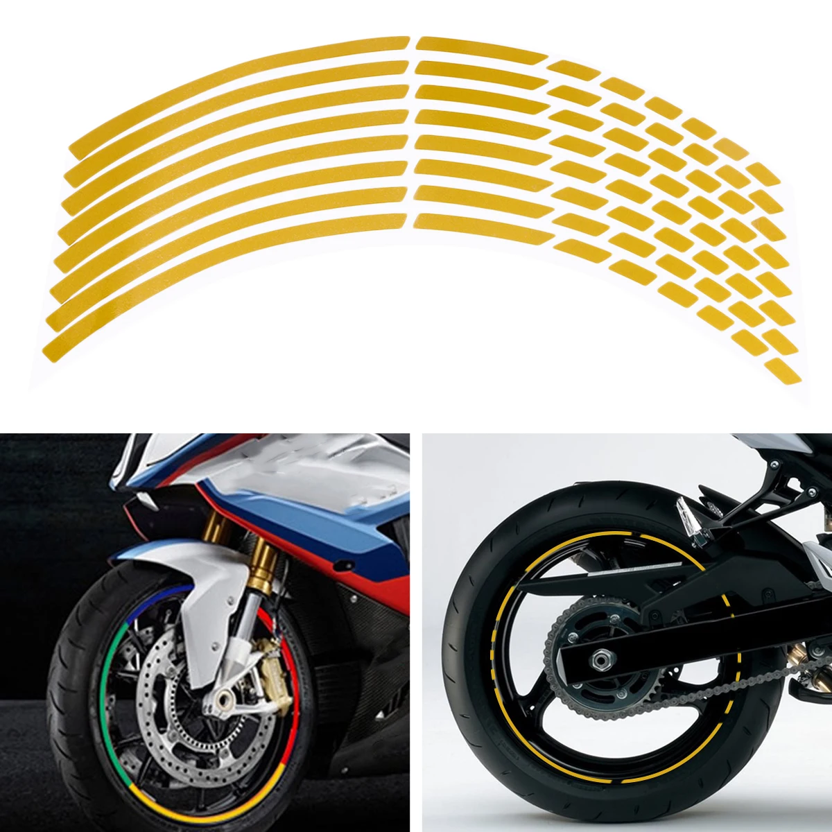 

Fit For 18 Inch Wheel Hub Sticker Strong Adhesive Waterproof Sunscreen Motorcycle Car Wheel Rim Decal Durable Tire Decoration