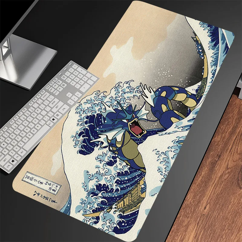 Sea Wave Mouse Pad Large G-Gyarados Keyboard Pads Anime Large Gaming Mousepad Custom Dragon Computer Table Mat Pc Office Carpet