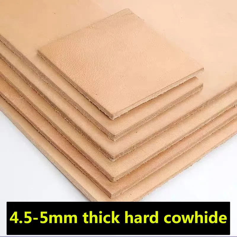 4,5 mm dickes, pflanzlich gegerbtes Büffelleder, steifes Rindsleder, Mauspad, Tischunterlage, Teetassenunterlage, Kopfschicht, echtes Lederstoff