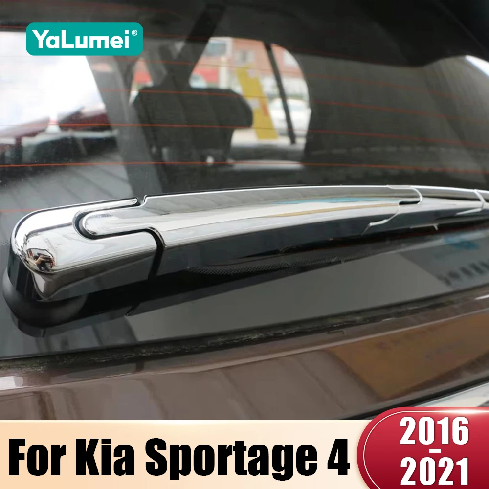 Für Kia Sportage 4 QL 2016 2017 2018 2019 2020 2021 ABS Auto Hinten Wischer Fenster Wischer Abdeckung Trim Rahmen Aufkleber Zubehör