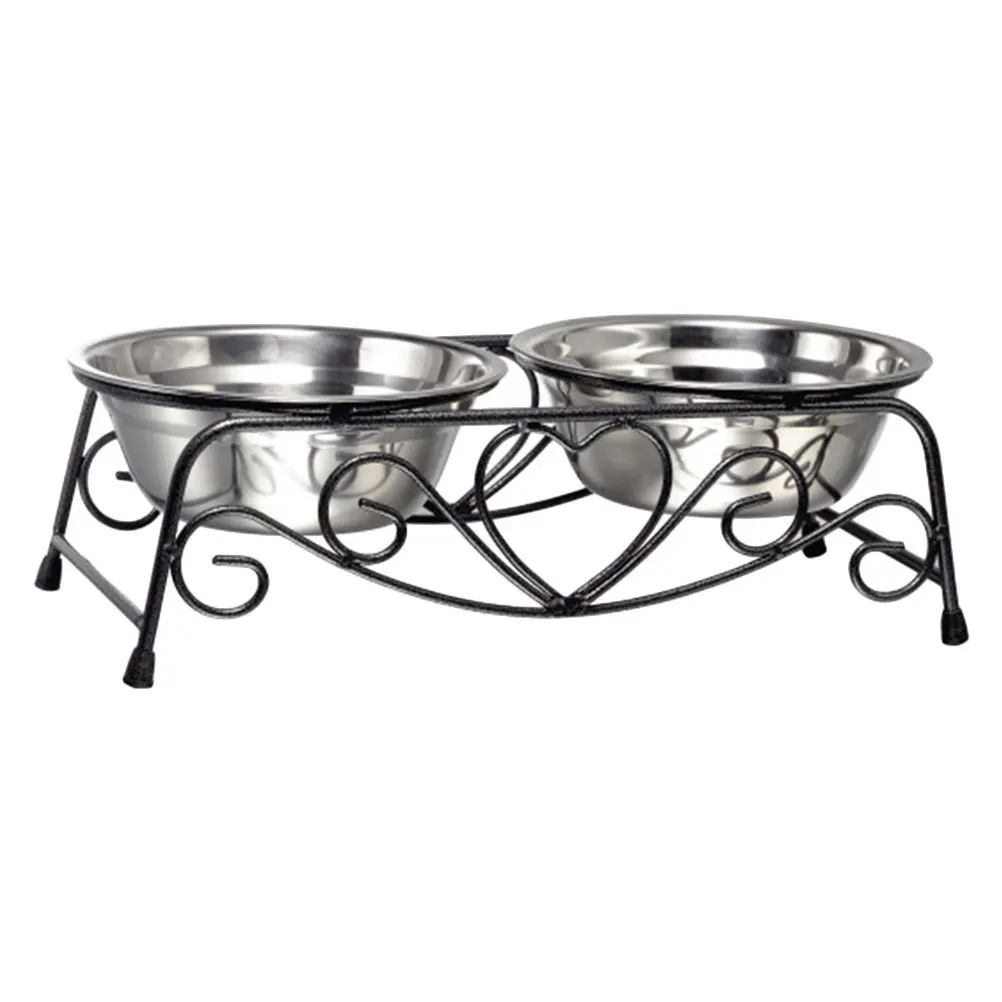 

Stainless Steel Raised Pet Feeding Bowl Thickened Bite Resistant Smooth Easy Clean No Dead Corners Comfortable For Cats Dogs