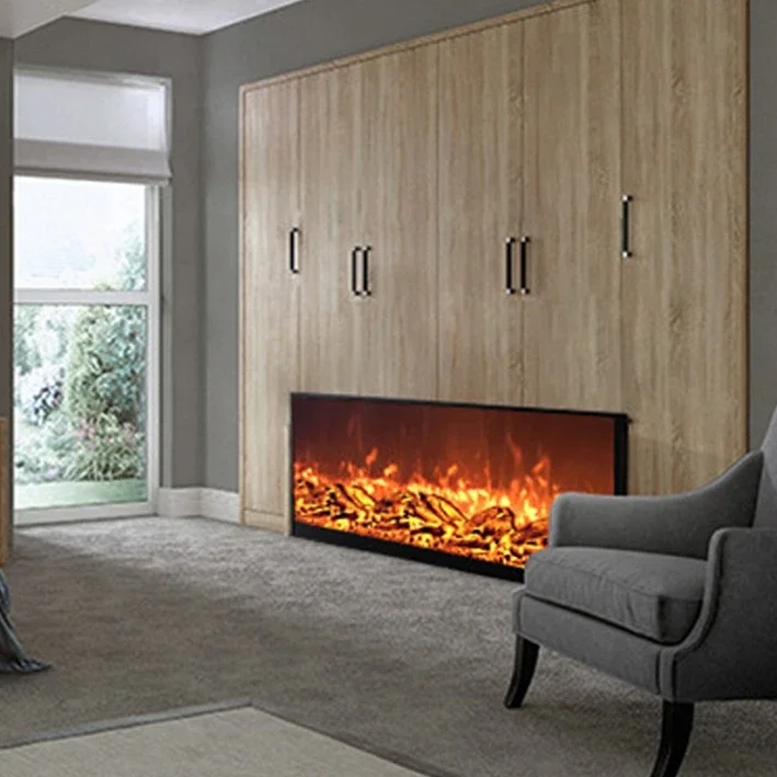 New Custom Design Adjustable Thermostat Room Tabletop Wall Mounted Led 3D Flame Decor Electric Fireplace Heater