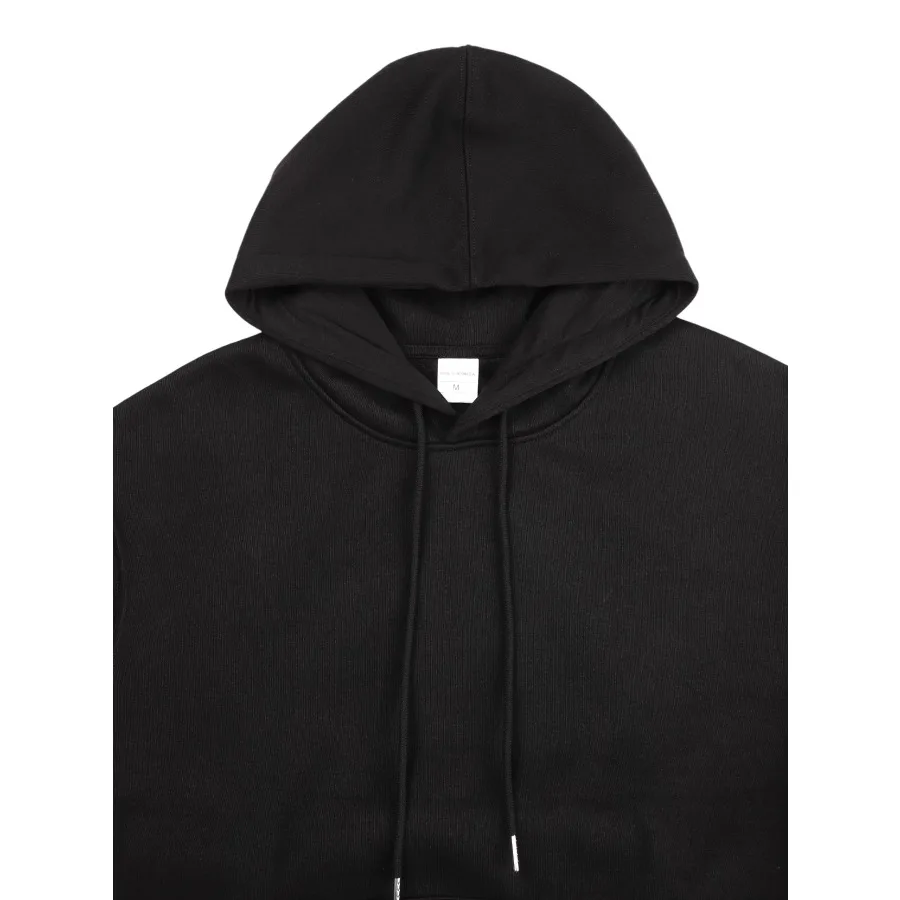 Sudadera básica informal con capucha para mujer, Top acolchado de manga larga con estampado del alfabeto, Top negro de gran tamaño para otoño e invierno