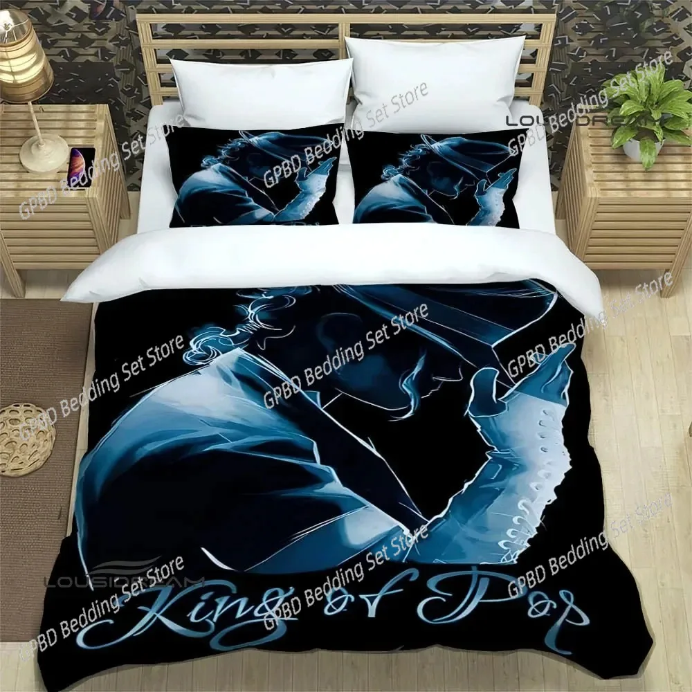 

3D Print Michael Jackson Bedding Set Double Twin King Duvet Cover Comforter Pillowcase Boys Girls Adults Bedroom