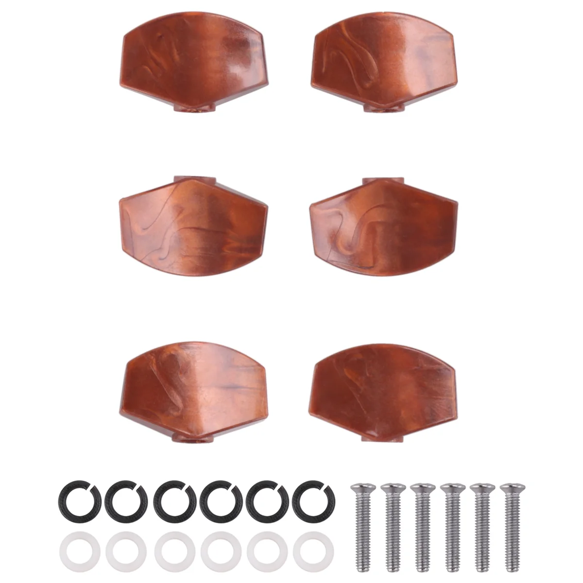 6 Pcs/Set Guitar Tuning Peg Buttons, Tuning Pegs Knobs Machine Heads Buttons for Guitar HY