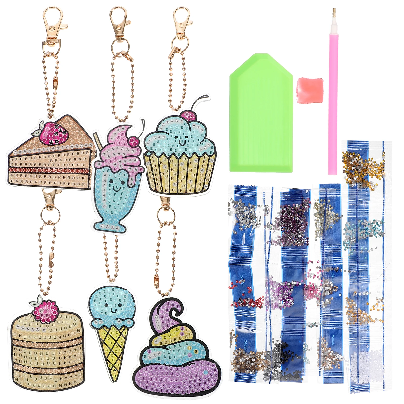

Ice Cream Cake Keychain Hanging Fashion Pendant Toy Lovely Reliable nament Child Decorative Key Chain Pendants Bag Charm