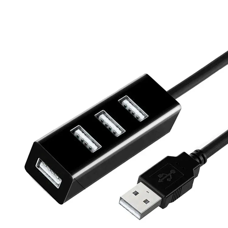 Hub USB 2.0 متعدد المتوسع Hub USB Splitter محول الطاقة عالي السرعة 4 منافذ في واحد لملحقات جهاز الكمبيوتر الشخصي