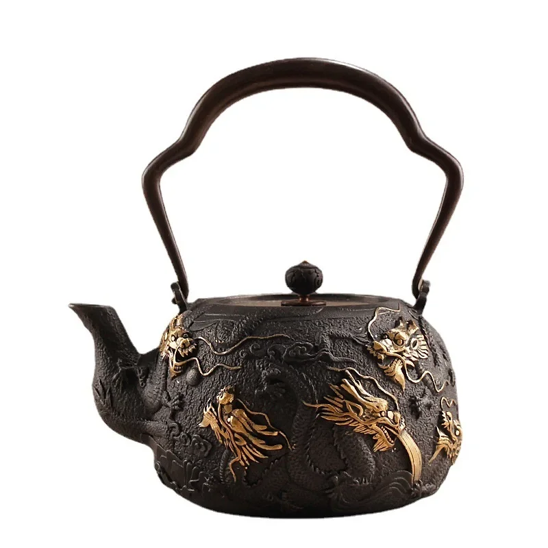 

Cast iron pot Uncoated pig iron pot Kung Fu tea set Tea maker Tea pot Household kettle gift