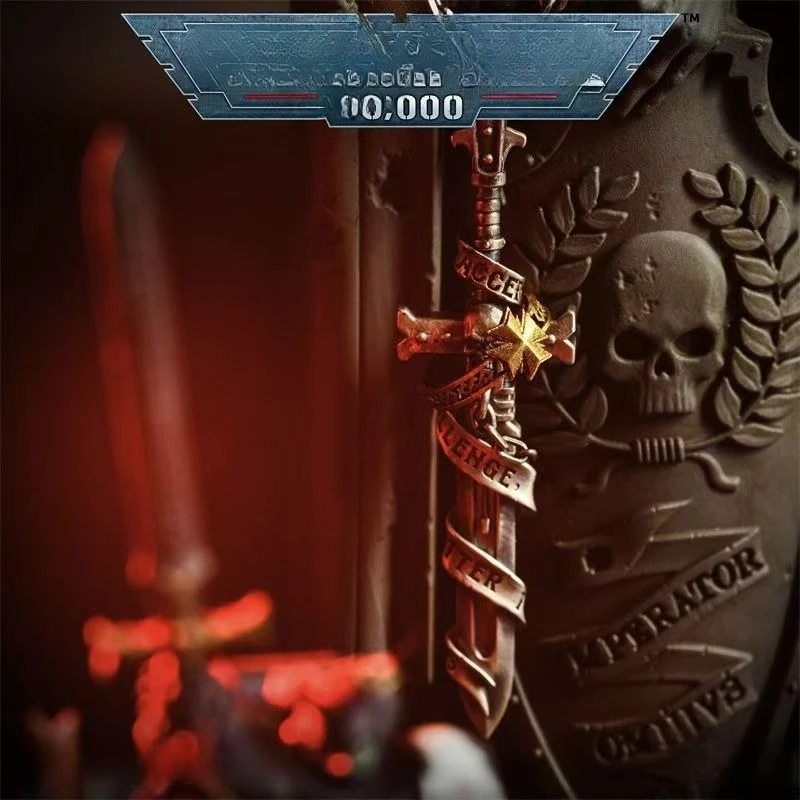 Anime Europe Style Star Casting Black Templar Sword Necklace for Men Katana Necklace Master Sword Pendant Whole Sale