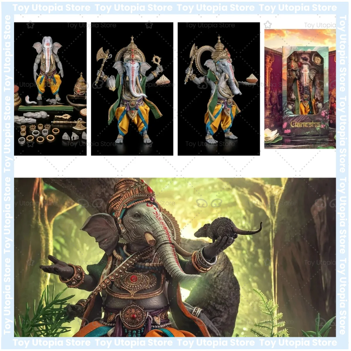Four Horsemen Studios - Figura Coleccionable Ganesha, Dios Elefante Serie Mythic Legions, Producto Terminado y Articulado